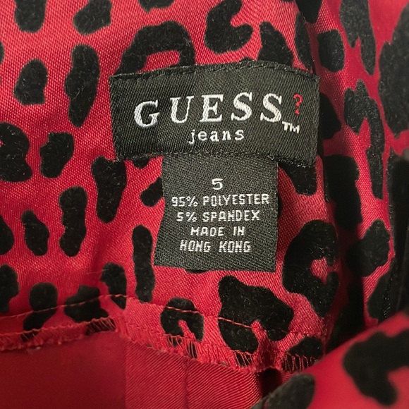 VINTAGE GUESS RED & BLACK COCKTAIL DRESS - Picture 7 of 8